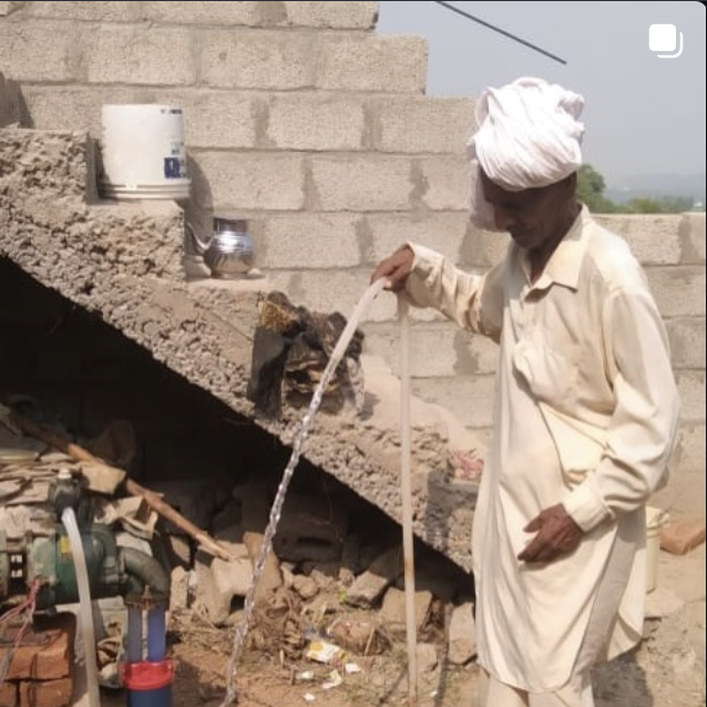 A hand-pump well installed by Clean Water Relief